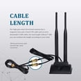 thumbnail image 2 of 6dBi WiFi Antenna with RP-SMA Male Connector 2.4GHz 5GHz Dual Band Wireless Antenna with Magnetic Base for PCI-E WiFi Network Card WiFi Wireless Router Mobile Hotspot 6D, 2 of 8