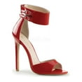 thumbnail image 2 of 5" Heel Closed Back Ankle Strap Sandal, Back Zip - Red Pat, 10, 2 of 2