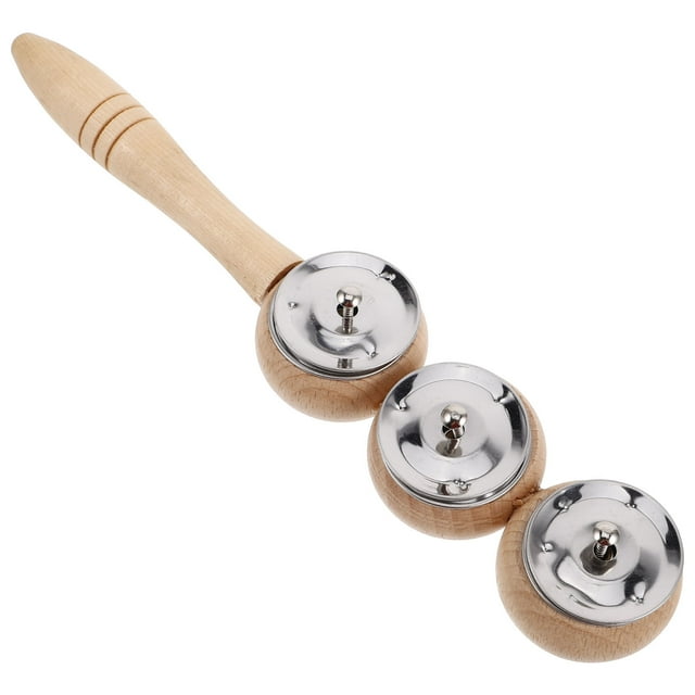RUNROTOO Rhythm Sticks For Kids Wooden Jingle Bells Child Friendly Design 1Pack For Classroom Activities