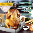 thumbnail image 4 of Rôtissoire avec Grille CHEF Bière Canette Poulet Rôtissoire Acier Inoxydable Plaque de Cuisson avec Grille Verticale pour Cuisson Grill Fumoir Poignée à Rivets et Fil Épais Robuste et Lave-Vaisselle, 4 of 7