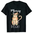 thumbnail image 1 of Camiseta con luces navideñas para mujer, camisetas con estampado gráfico de gato bonito, camisetas de manga corta, ropa de calle divertida, camiseta de marca, ropa femenina, 1 of 5