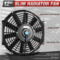 thumbnail image 2 of DNA Motoring 12 Inch Universal Slim Pull/Push Radiator Engine Bay Cooling Fan + Mounting Kit Black, 2 of 5