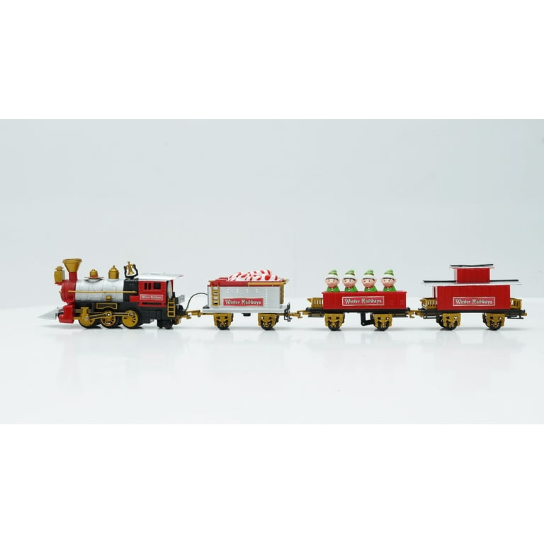 Battery-Operated Christmas Sweet Tree Plastic Train Set, Multicolor, by Holiday Time