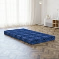 thumbnail image 3 of Floral Foldable Mattress, Oriental Circular Design, 74.8" x 39.4", Navy Blue White and Blue, by Ambesonne, 3 of 4