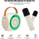 thumbnail image 4 of Mini máquina de karaoke, altavoz Bluetooth portátil con 2 micrófonos inalámbricos, apto para niños y adultos, con luces LED, 4 of 7