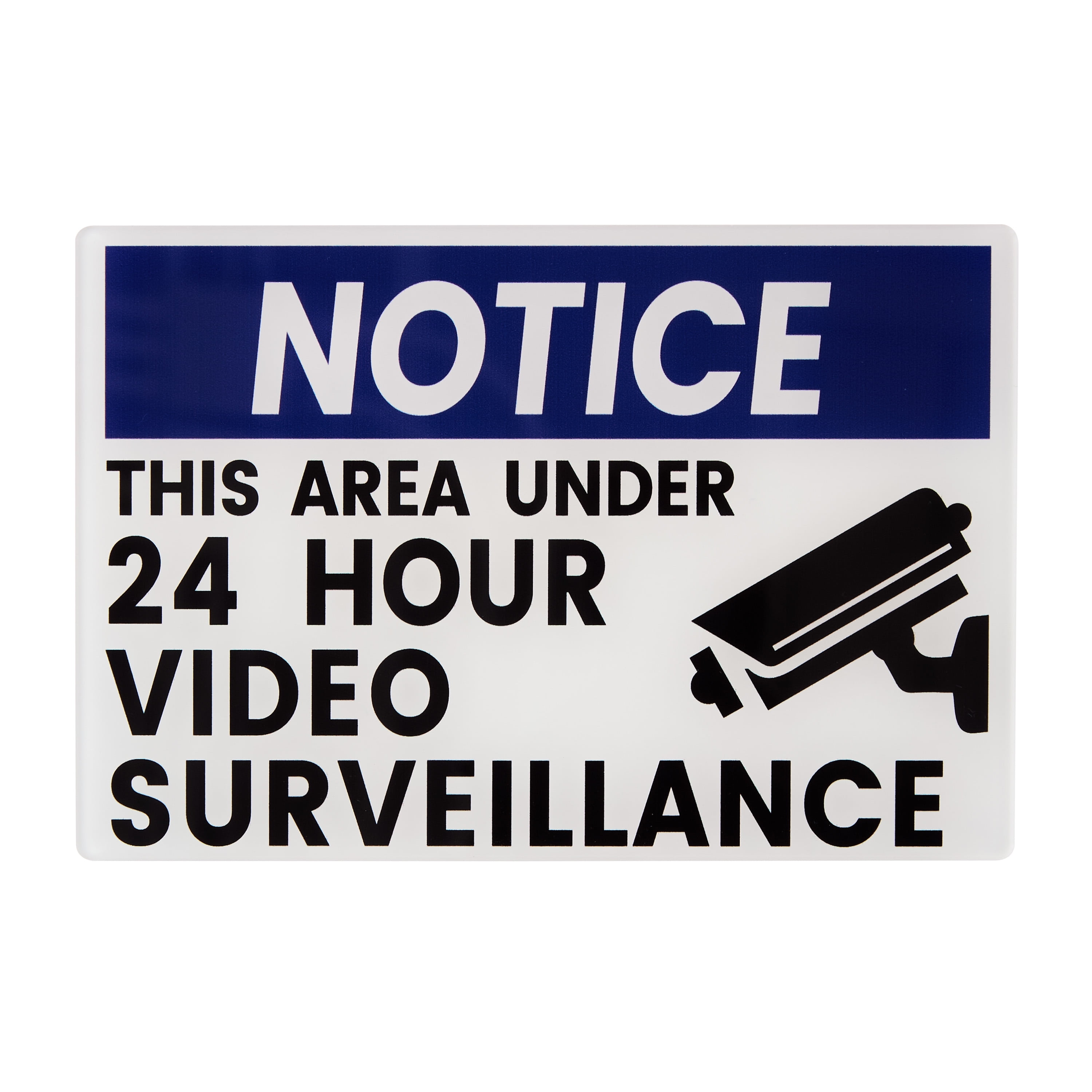 (2 pack) Pen+Gear 24-Hour Video Surveillance Sign, 4 × 6 Inches, White, Weather-Resistant