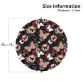 thumbnail image 2 of Fuzoiu Butterflies1 Print Leather Coasters Set,Drink Coasters Set of 4,for Tabletop Protection, Durable PVC Coasters,Home Décor and Housewarming Gift-Round Shape, 2 of 6