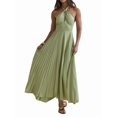 thumbnail image 3 of Women'S Maxi Summer Dresses Halter High Waist Corset Dresses for Women Casual Dress for Vacation Green L, 3 of 9