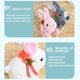 thumbnail image 2 of Bewildely Conejo de juguete eléctrico de peluche para niños, movimientos realistas, juego de simulación de orejas, conejo, mascota Videojuegos portátiles, 2 of 6