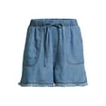 thumbnail image 5 of Time and Tru Women's Fray Hem Shorts, 3.5" Inseam, Sizes XS-XXXL, 5 of 5