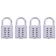 thumbnail image 1 of 4X Candado de Combinacion de Boton Antirrobo de Contrasena de Empuje Cerradura de Seguridad, 1 of 5