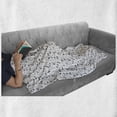 thumbnail image 6 of Paparazzi Soft Flannel Fleece Throw Blanket, Doodle Camera Equipment Birds Film Stars Hearts Vintage Hand Drawn Hobby, Cozy Plush for Indoor and Outdoor Use, 50" x 70", Black and White, by Ambesonne, 6 of 6