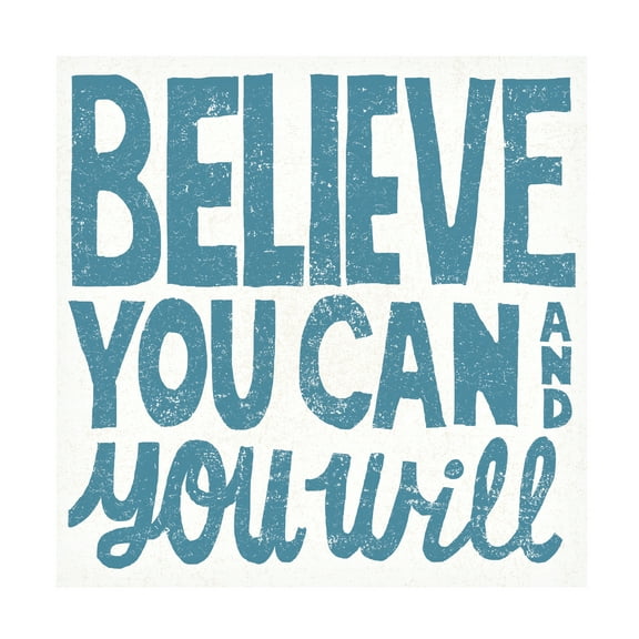 Trademark Fine Art 'Believe You Can Teal' Canvas Art by Michael Mullan