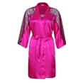 thumbnail image 2 of Richie House Women's Solid Satin Robe Set with Slip Dress RHW2591, 2 of 2
