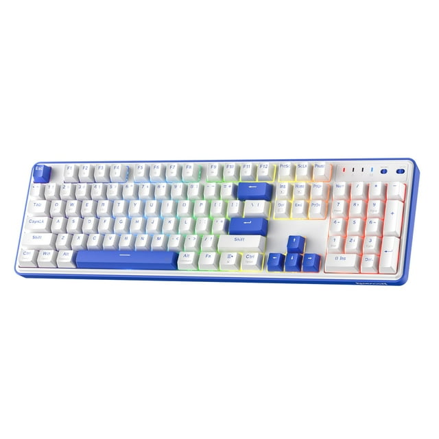 Redragon K685 PRO 104 Keys Wireless Gasket RGB Gaming Keyboard, 3-Modes 100% Layout Mechanical Keyboard w/Hot-Swap Socket, Sound Absorbing Pads & Linear Red Switch, Klei