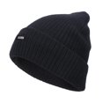thumbnail image 2 of Knit Beanie Warm Thick Thermal Solid Color Slouchy mens Cold Weather Ski Outdoor Black, 2 of 4