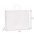 thumbnail image 2 of Bolsa de papel Dream Kraft de 16 x 6 x 12 pulgadas, 50 unidades con asas, color blanco, 2 of 6