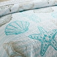thumbnail image 3 of Coastal Quilt Set - Lightweight Soft Blue Coastal Bedspread for Beach House Bedroom Decor – Includes Quilt and Shams (Queen), 3 of 8