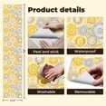 thumbnail image 5 of Peel and Stick Wallpaper 23.6in x 9.8ft Warm Yellow Gray Mandala Design Contact Paper Vinyl Self-Adhesive Removable Wall Paper for Bedroom DIY Home Decor Renter Friendly, 5 of 8