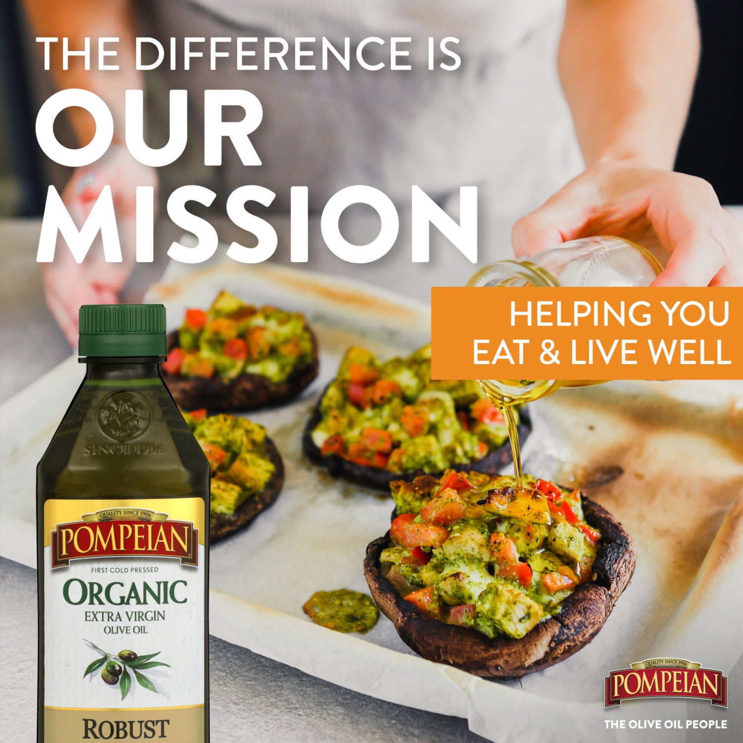 (6 pack) Pompeian Organic Robust Extra Virgin Olive Oil - 16 fl oz