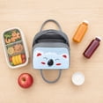 thumbnail image 2 of Cute Cartoon Fox Insulated Lunch Tote Bag for Kids, Gray Animal Print Portable Thermal Cooler Handbag for School Picnic Travel Food Storage, 2 of 7