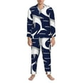 thumbnail image 4 of Kll Angry Shark Sleepwear Mens Flannel Pajamas,Long Cotton Pj Set, 4 of 9