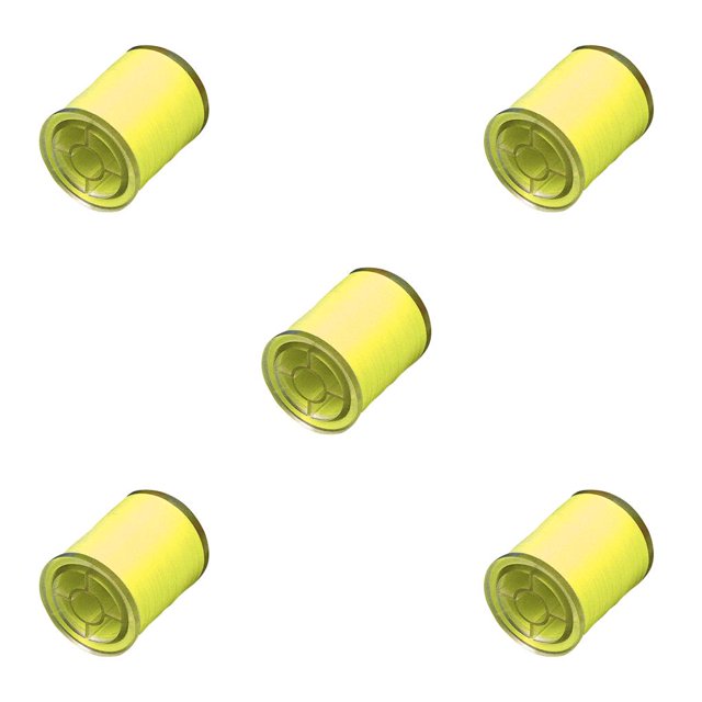 ZheElen 150D 230m Fishing Line Fluorescent 230m Polyester Fish Wire Portable Test Tying Fishing Thread Accessories Fluorescent Yellow 5Set