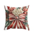 thumbnail image 2 of Horivan Christmas Pillow Covers 17x17 Inch Holiday Decor Soft Cotton Cushion Cases with Hidden Zipper for Living Room Sofa Bed Seasonal Home Decorative Throw Pillow Covers, 2 of 6