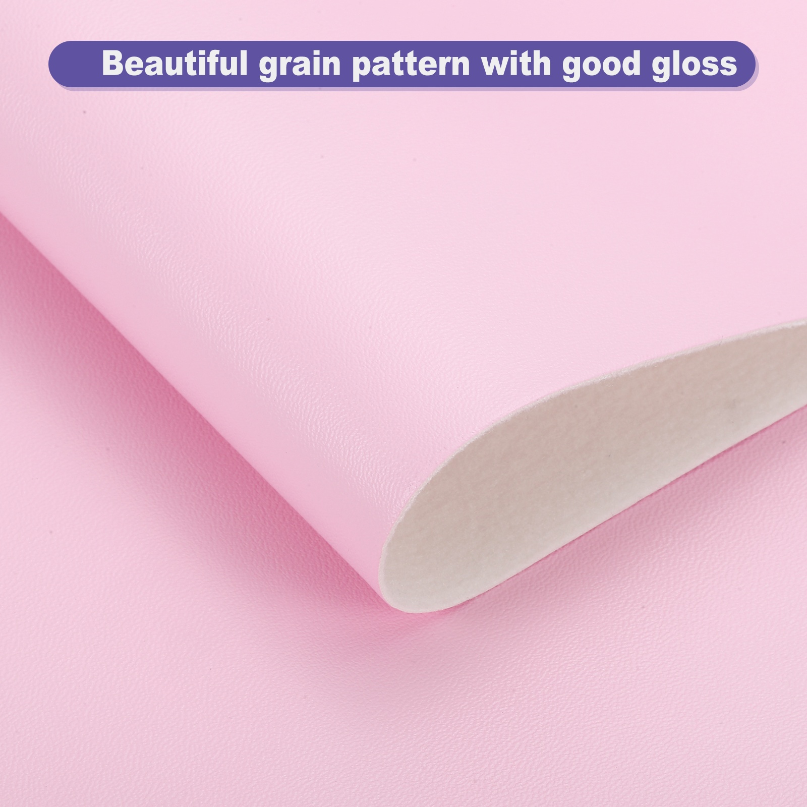 Uxcell Faux Leather 1 Yards Length 1mm Thick PU Leather for Sofa Bags DIY Crafts, Pink