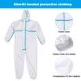 thumbnail image 3 of Traje de protección Mono con capucha para exteriores Ropa de seguridad desechable para taller de laboratorio, 3 of 8