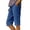 Dark blue, variant on Womens Cotton Linen Five Point Shorts High Waisted Cuffed Bermuda Shorts with Pockets Drawstring Elastic Waist Summer Casual Travel Beach Lounge Pants, Dark Blue, L