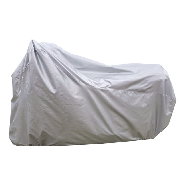 Miangastore 1PC Waterproof Bike Cover Motorcycle Dustproof Cover Silver-coated Polyester Cloth Multi-purpose Protective Cover for Bike Use (Silver Size L)
