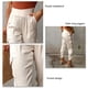 thumbnail image 2 of Joggers de Satén de Mujeres, Joggadores de Tobillo Cónicos Elásticos de la Cinta Alta Elástica para la Dama para el Hogar, 2 of 7