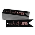 thumbnail image 1 of Inkdotpot Pack Of 100 Made With Love Text Favor Paper Tags Craft Real Rose Gold Foil Hang Tags, 1 of 6