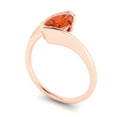 thumbnail image 2 of Solitaire Engagement Ring for Women - 2ct Simulated Red Diamond in 14K Rose Gold Promise Ring, 2 of 6