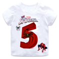 thumbnail image 1 of Marvels camiseta de cumpleaños para niños y niñas, ropa Digital, Pup Wiki, Spiderman, Tops de verano, ropa para niños, regalos para años, 1 of 4