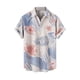 thumbnail image 1 of Camisas s Para Hombre Interior Camisa de manga corta con estampado digital 3d de ocio de tendencia de moda de playa de turismo de vacaciones de verano para hombres (Purple, M), 1 of 4