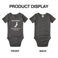 thumbnail image 3 of Warning: Protected by A Saluki Dog Funny Baby Rompers Infant Clothes (Black,3-6 Months), 3 of 5
