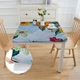 thumbnail image 2 of BANET Modern Floral Tabletop for Spring Summer Decorations, Picnics and Dinner Parties - Indoor Outdoor, Stain and Water Resistant, Tablecloth white, 2 of 8