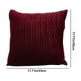 thumbnail image 2 of Hwkond Throw Pillows Pillow Case Striped Velvet Upholstered Sofa Living Room Bedroom,Red, 2 of 5