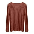 thumbnail image 6 of EDFBUYKRS Tops for Women Fall V Neck Long Sleeves Shirts Plus Size Ruffle Sleeve Tunic Soild Color Blouses for Lady Size Xl, 6 of 6