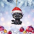 thumbnail image 3 of 2D Cartoon Cute Christmas Acrylic Holiday Tree Decoration Pendant For Car Interior Festive Ornament, 3 of 5