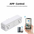 thumbnail image 7 of Vntub Clearance Smart Socket Smart Plug 10A, Wifi Bluetooth Outlet Extender Dual Socket Plugs, Remote Control With Timer Function, No Hub Required,2.4G Wifi, 7 of 7