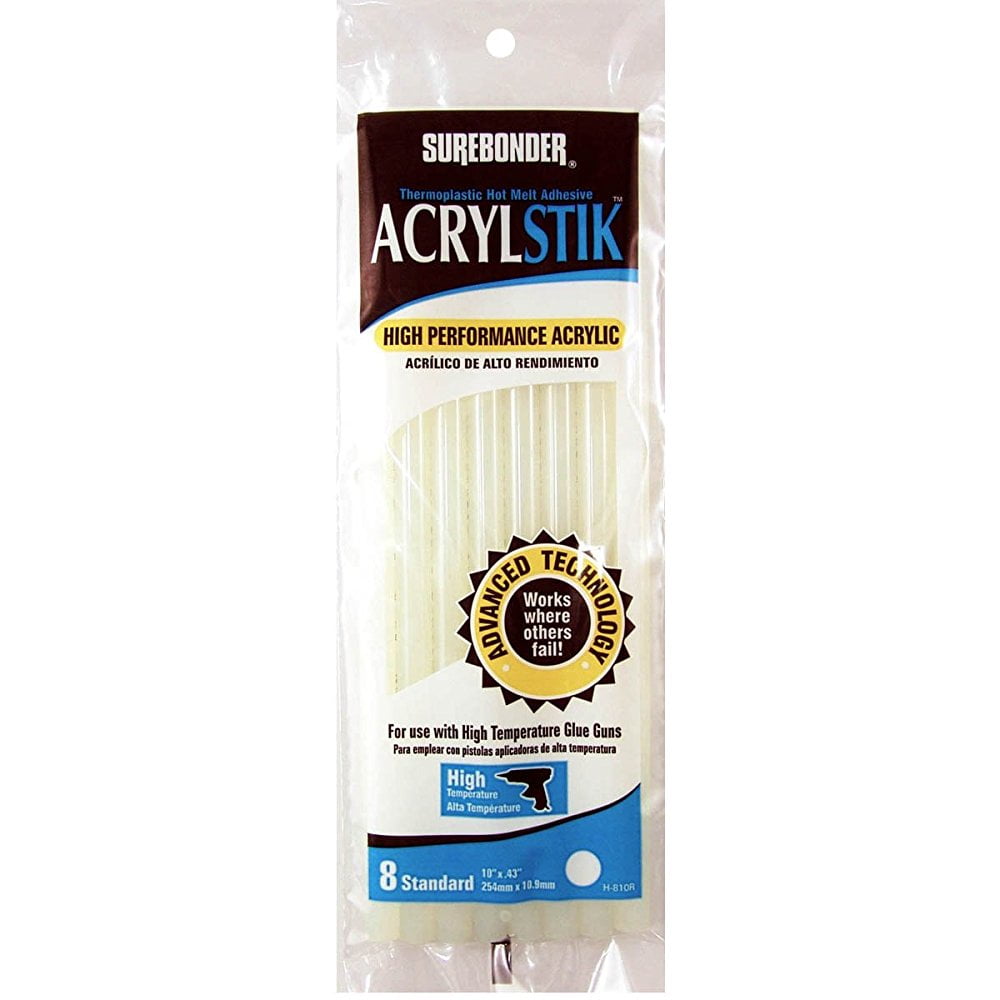 H810R Full Size 10" Acrylic Tough Hot Glue Stick 8 Pack Walmart Canada