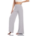 thumbnail image 1 of Pntutb Pantalones de yoga elásticos de color sólido a la moda para mujer Pantalones de pierna ancha informales sueltos de cintura alta Pntutb Pntutb-2368, 1 of 1