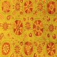 thumbnail image 1 of Ahgly Company Indoor Square Abstract Yellow Modern Area Rugs, 4' Square, 1 of 4