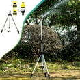 thumbnail image 4 of Rotating Tripod Sprinkler Stainless Steel Telescopic 360 Degree Rotary Irrigation Adjustable Height Fine Mist Watering Stand for Garden Lawn Yard Nursery Grass Cool Down Summer, 4 of 5