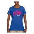 thumbnail image 2 of I Wear Pink for My Friends Survivor Awareness Womens Graphic T-Shirt, Royal, Small, 2 of 3