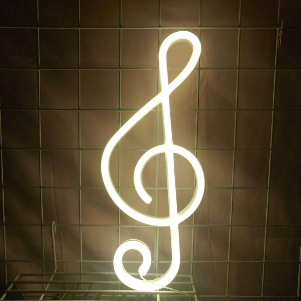 Music Note Neon Sign for Wall Decor Led Neon Light Wall Sign Hanging Art Blue 