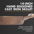 thumbnail image 2 of FINEX 14" Cast Iron Skillet Without Lid - Versatile Cast Iron Pan - Cooking Pan Enhances Food Taste - Nonstick Skillet - Heirloom Kitchen Essentials - Pre-Seasoned with Flaxseed Oil, 2 of 7